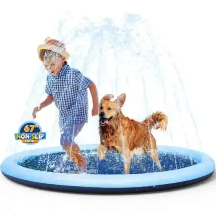 Non-Slip Splash Pad for Kids and Dog