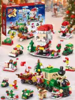 Holiday Countdown Calendar for Kids - Build & Play Christmas Blocks