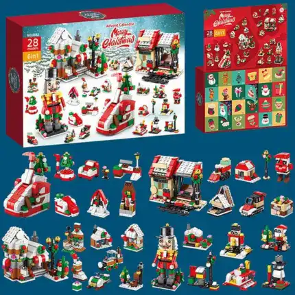 Holiday Countdown Calendar for Kids - Build & Play Christmas Blocks