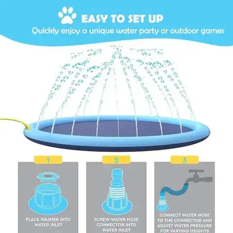 Easy setup splash pad