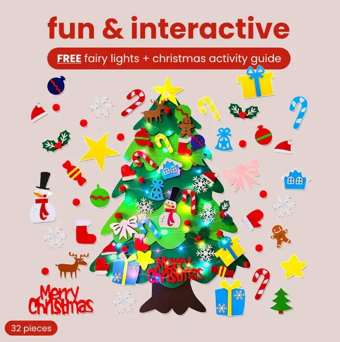 Safe felt Christmas tree for kids