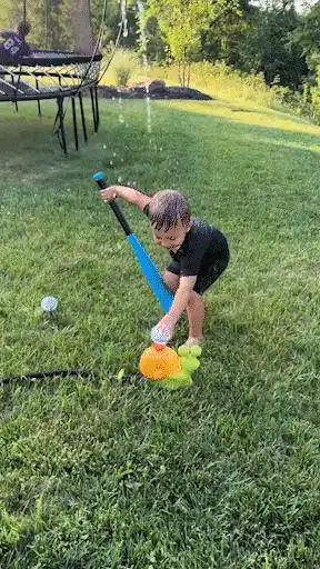 kids sprinkler in action